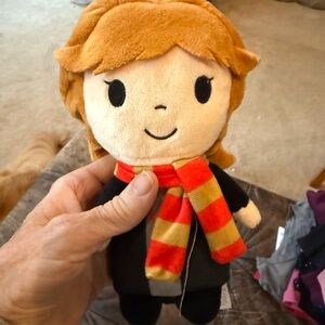 Charming Stuffed Doll with Striped Scarf